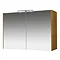 Miller - Nova 100 Illuminated Mirror Cabinet - Oak Large Image