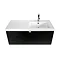 Miller - Nova 100 Wall Hung Single Drawer Vanity Unit with Right Hand White Ceramic Basin - Black St