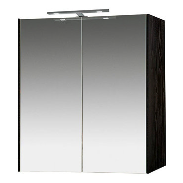 Miller - Nova 60 Illuminated Mirror Cabinet - Black Profile Large Image