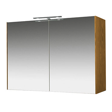Miller - Nova 80 Illuminated Mirror Cabinet - Oak Profile Large Image
