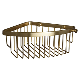 Miller Signature Corner Shower Basket - Brushed Brass