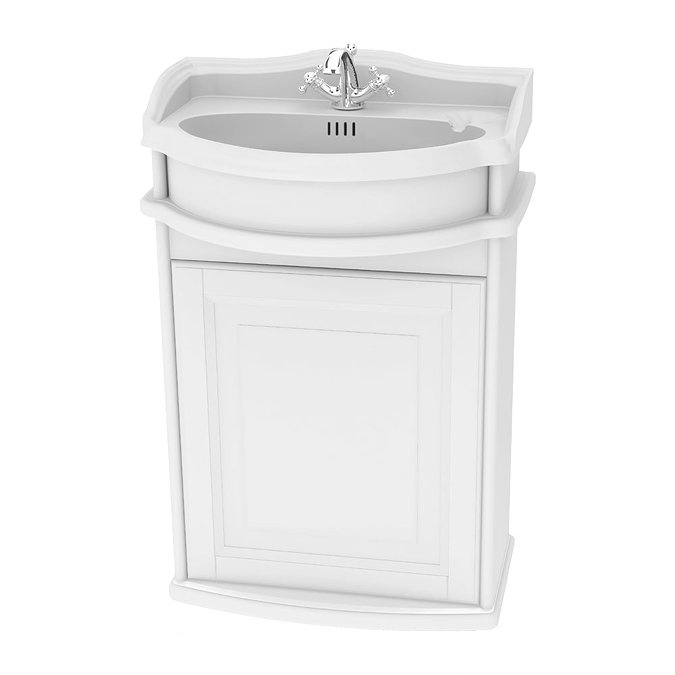 Miller - Traditional 1903 50 Single Door Wall Hung Vanity Unit with Ceramic Basin Large Image
