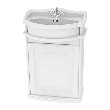 Miller - Traditional 1903 50 Single Door Wall Hung Vanity Unit with Ceramic Basin Profile Large Image