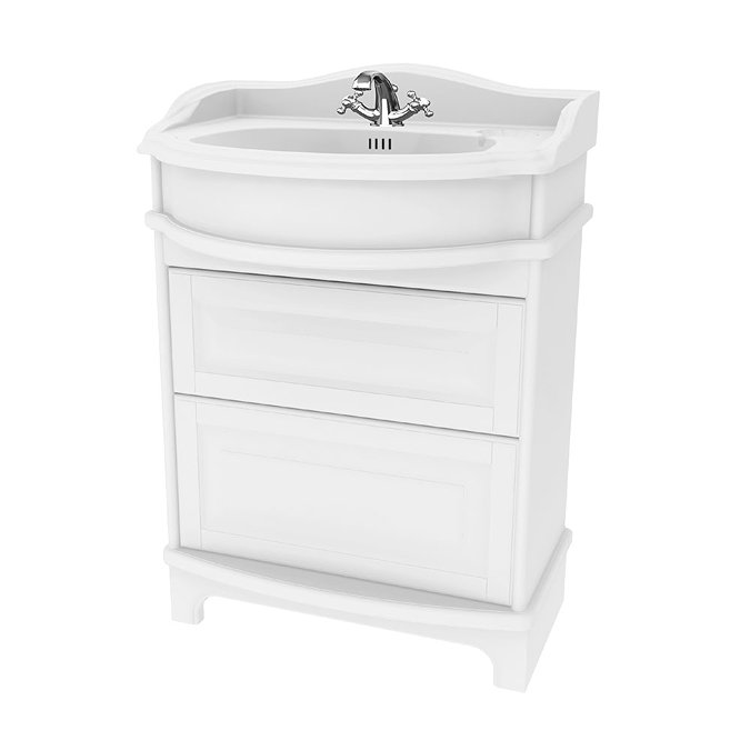 Miller - Traditional 1903 65 Two Drawer Vanity Unit with Ceramic Basin Large Image