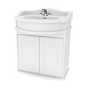 Miller - Traditional 1903 65 Wall Hung Two Door Vanity Unit with Ceramic Basin Large Image