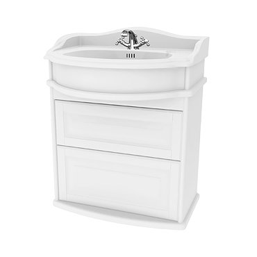 Miller - Traditional 1903 65 Wall Hung Two Drawer Vanity Unit with Ceramic Basin Profile Large Image