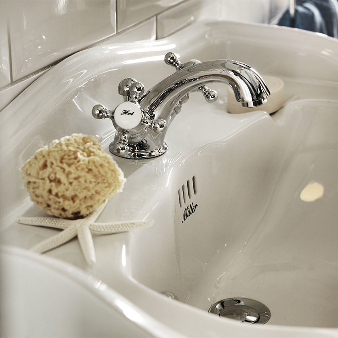 Miller - Vivaldi Monobloc Basin Mixer with Pop-up Waste - 19370C Feature Large Image