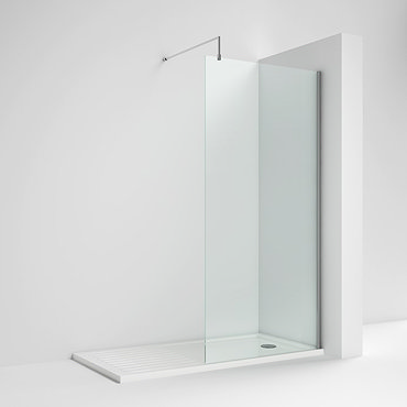 Milton 1400 x 900 Wet Room (800mm Screen, Support Bar + Tray)  Profile Large Image