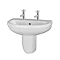 Milton 2TH Classic Bathroom Suite (BTW Pan, Concealed Cistern, Wall Hung Basin)  Newest Large Image
