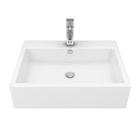 Milton 600 x 460 Wall Hung Rectangular Basin (1 Tap Hole) Large Image