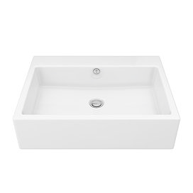 Milton 600 x 460mm Wall Hung Rectangular Basin (0 Tap Hole) Includes Wall Fixing Screws Large Image