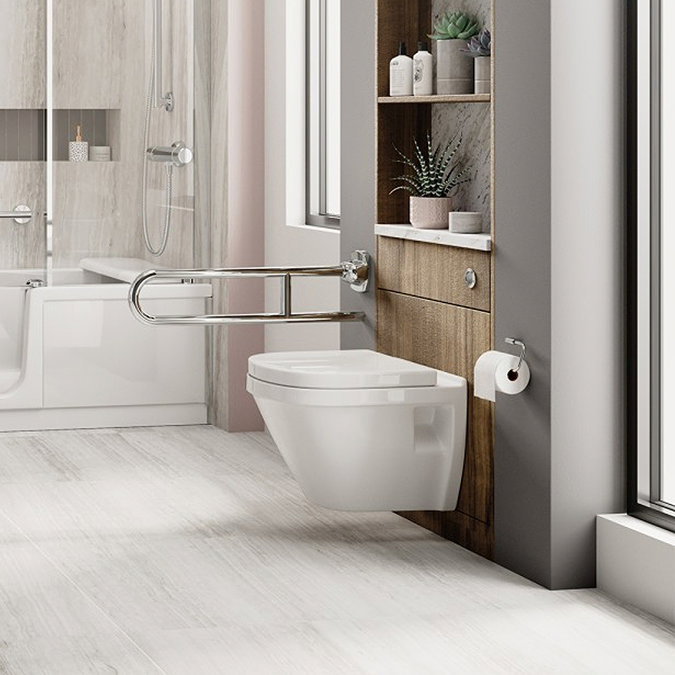 Milton 650mm Stainless Steel Folding Grab Rail Profile Large Image
