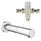 Milton Chrome Straight Wall Mounted Sensor Mixer Tap (inc. Thermostatic Mixing Valve TMV2+3 Approved)