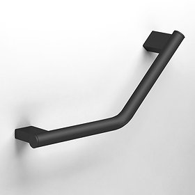 Milton Luxury Black Angled Grab Bar Large Image