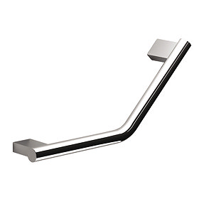 Milton Luxury Chrome Angled Grab Bar Large Image