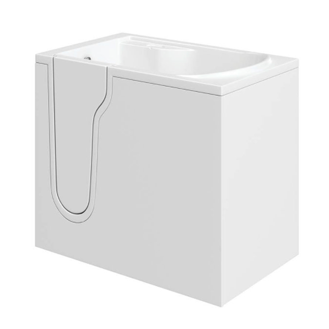 Milton Luxury Mini Walk In 1060mm Easy Access Deep Soak Bath inc. Front + End Panels  Profile Large 
