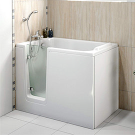 Milton Luxury Walk In 1210mm Easy Access Deep Soak Bath inc. Front + End Panels Medium Image