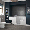 Milton Luxury LH Walk In 1300 x 660mm Easy Access Deep Soak Bath inc. Front + End Panels Large Image