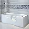 Milton Luxury Walk In 1675mm P Shaped Bath inc. Screen, Front + End Panel Large Image