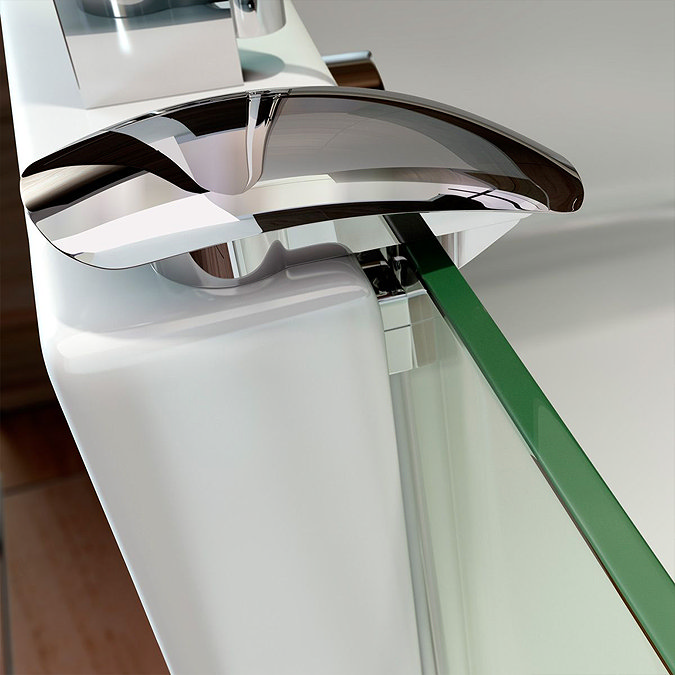 Milton Luxury Walk In 1700mm Bath inc. Screen, Fold Down Seat, Front + End Panels  In Bathroom Large