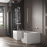 Milton Luxury RH Walk In 1700mm L Shaped Bath inc. Screen, Front + End Panels Large Image
