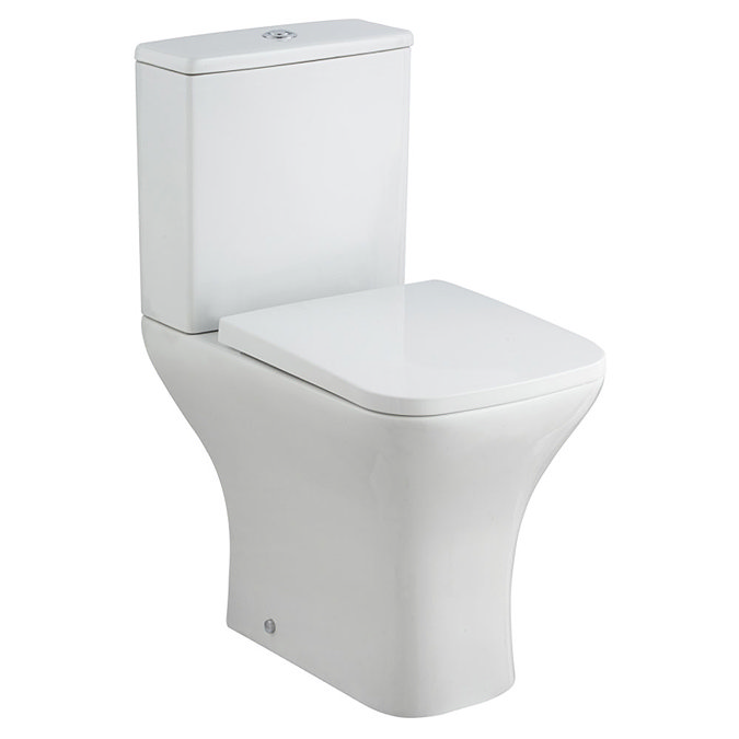 Milton Modern Square Comfort Height Toilet + Soft Close Seat Large Image