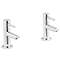 Milton Pair of Chrome Modern Lever Basin Taps