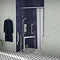 Milton Silver LH Front Access Half Height Bi-Fold Shower Door Large Image