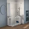 Milton White Corner Access Half Height Bi-Fold & Tri-Fold Shower Doors - Right Hand Large Image