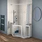 Milton White Corner Access Half Height Shower Doors - Left Hand Large Image