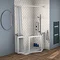 Milton White Corner Access Half Height Shower Doors - Right Hand Large Image