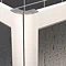 Milton White Corner Access Half Height Twin Bi-Fold Shower Doors with Fixed Panel - Left Hand  Stand