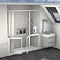 Milton White Front Access Half Height Bi-Fold Door Hinged from Wall & Fixed Panel - Right Hand Large