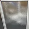 Milton White LH Front Access Half Height Bi-Fold Shower Door Hinged from Fixed Panel  In Bathroom La