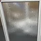 Milton White RH Front Access Half Height Bi-Fold Shower Door Hinged from Fixed Panel In Bathroom La