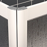 Milton White RH Front Access Half Height Bi-Fold Shower Door Hinged from Fixed Panel Standard Large