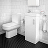 Milan Minimalist Floor Standing Cloakroom Suite  Newest Large Image