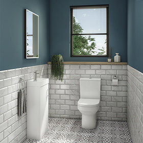 Milan Minimalist Floor Standing Cloakroom Suite Large Image