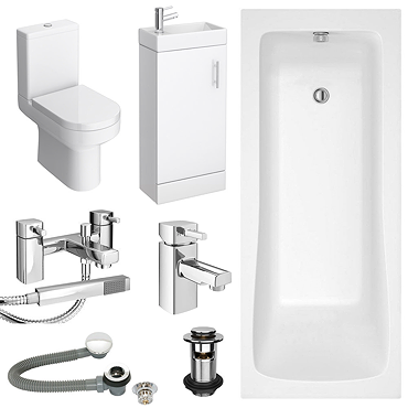 Milan Minimalist Compact Complete Bathroom Package