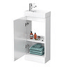 Minimalist Compact Floor Standing Vanity Unit + Knedlington Close Coupled Toilet  Feature Large Imag