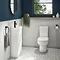Milan Minimalist Compact Floor Standing Vanity Unit + Knedlington Close Coupled Toilet Large Image