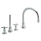 Minimalist Helix 4 Tap Hole Deck Mounted Bath Shower Mixer with Small Spout Large Image