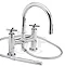 Minimalist Helix cross head Bath shower mixer with shower kit Large Image