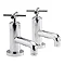 Ultra Minimalist Helix Crosshead Bath Taps - Chrome - PK302PK340 Large Image