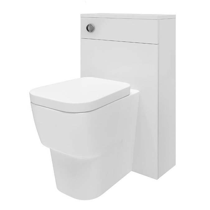 Minimalist Mid Edge Basin Gloss White Vanity Unit Bathroom Suite W1110 x D400/200mm Feature Large Im
