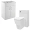 Minimalist Mid Edge Basin Gloss White Vanity Unit Bathroom Suite W1110 x D400/200mm Large Image