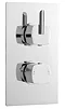 Rialto Concealed Thermostatic Twin Shower Valve with Square Plate Large Image