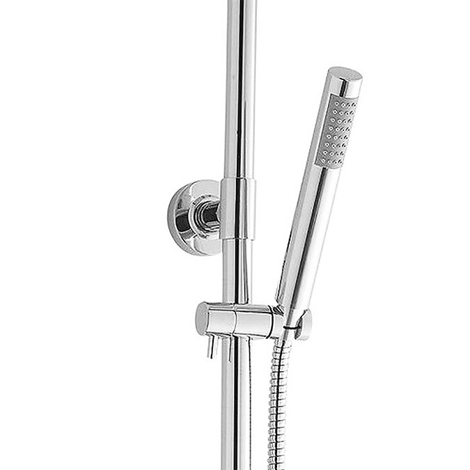 Minimalist Thermostatic Bar Valve & Rigid Riser Kit w. Round Handset  Profile Large Image