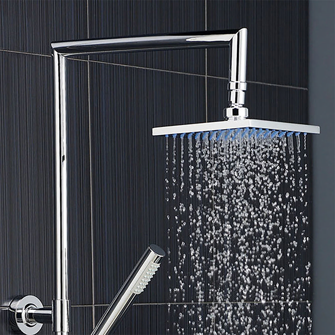 Minimalist Thermostatic Bar Valve & Rigid Riser Kit w. Round Handset Standard Large Image