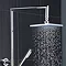 Minimalist Thermostatic Bar Valve & Rigid Riser Kit w. Round Handset Standard Large Image